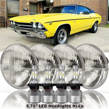 4pcs 5.75 5-34 6000k Led Headlights Hilo Beam For Chevy Chevelle 1964-1970