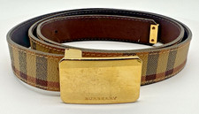 Vintage Burberry Leather Belt, Size 40/100