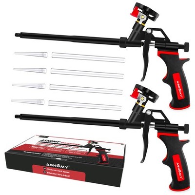 ASNOMY 2 Pack Professional Expanding Foam Spray Gun, (2 x Gun / 8 2 
