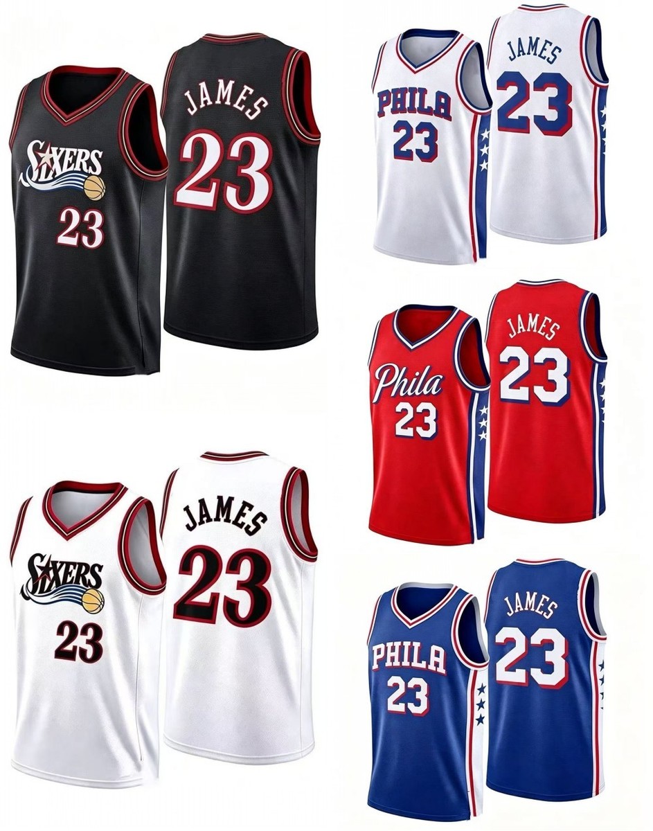 2026 lbj #23 phila basketball jersey star stripes men's custom fan shirt