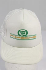 Vintage Quaker State Porsche Racing Trucker Hat White Snapback