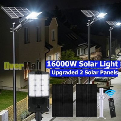 Newest 9900000000lm Commercial LED Solar Street Light Dusk to Dawn PIR Road Lamp