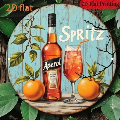 Blechschild rund Aperol Spritz Cocktail Longdrink Metallschild TEL3455