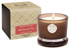 Aquiesse 50009 Mandarin Tea Small Candle in Gift Box, Smoke Brown