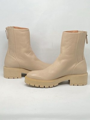 Aquazzura Saint Honore Leather Combat Booties size 40 Retail $920