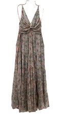 Astr The Label Floral Twist-front Maxi Dress Pink XL