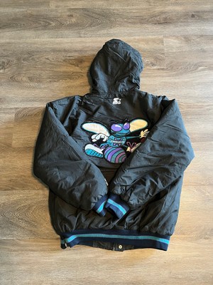 Vintage Charlotte Hornets Starter Jacket 90s Puffer Mens Large