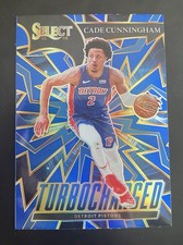 2021-22 Panini Select - Turbocharged Cade Cunningham #6 Blue Prizm (RC)