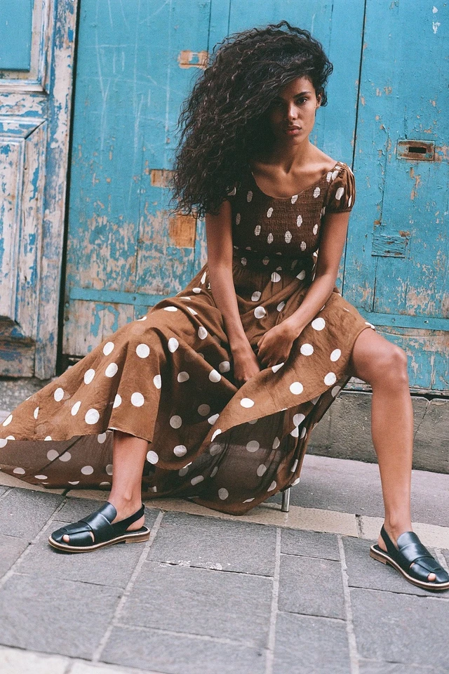 Free People ультрафиолетовое платье дуб XS 2 женщин со сборками в горошек макси новый 44593 - Изображение 4 из 4