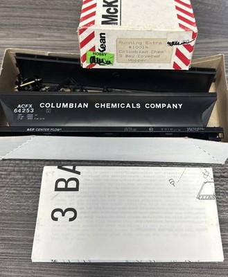 McKean Models HO Scale Kit #10014 Running Extra Columbian Chemical 3-Bay Hopper