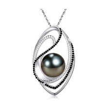 Mothers Day Gifts for Mom, Wife, Women - Tahitian Black Pearl Necklace - Wedd...