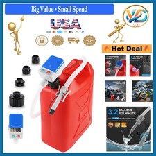 Blue Portable Cordless Fuel Transfer Pump Auto-Stop for Gasoline Diesel 3.2GPM