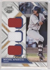2018 Panini Elite Extra Edition Triple Materials Silver /149 Miguel Aparicio hg6