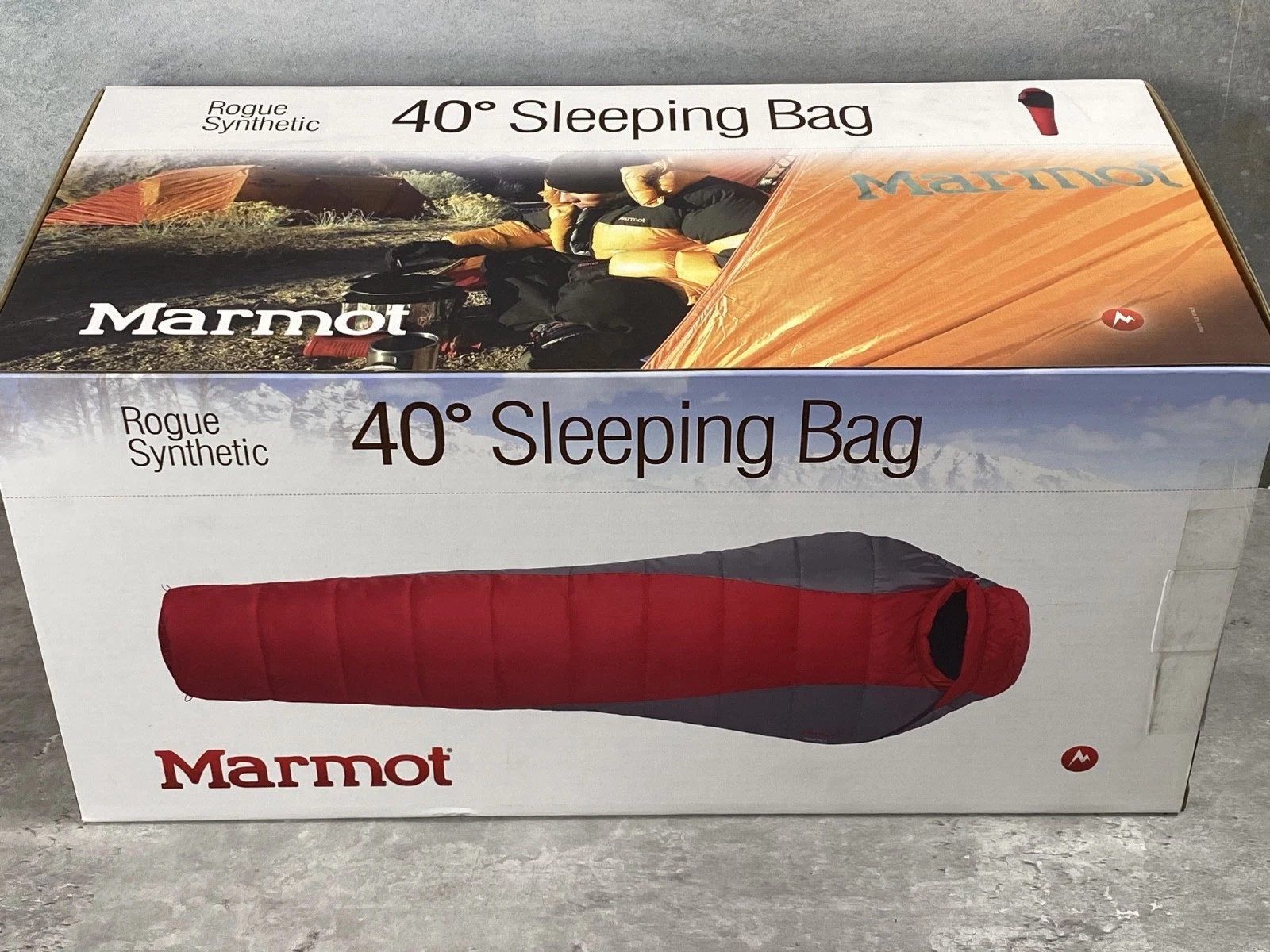 Marmot 40 Degree Sleeping Bag Left Side Zip Rogue Synthetic SpiraFil Insulated