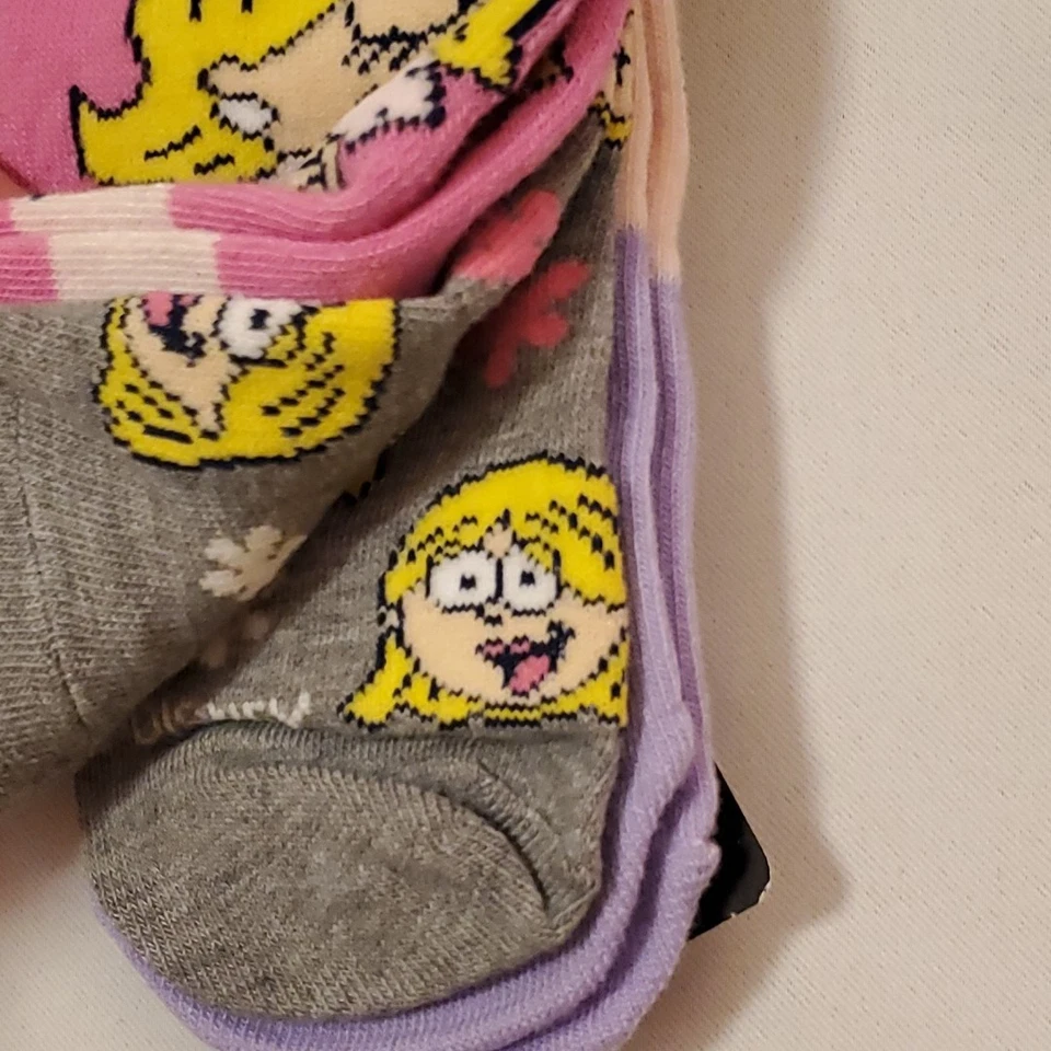 Nuevo paquete de 3 calcetines tobilleros Disney Lizzie McGuire Aeropostale talla única para todas las niñas Foto 3 de 3