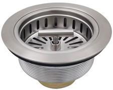 3-1/2 Inch Brushed Nickel Sink Strainers for Kitchen Sink, Stainless Steel Ki...