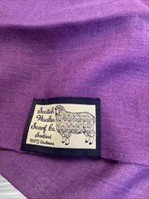 Scottish Woolen Scarf Co. 100 Cashmere Scarf - Purple - New With Label - 15x80