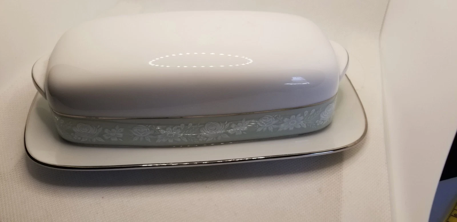 Noritake Cumberland Fine China Covered Butter Dish