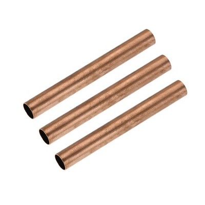 Kupfer Rundrohr 12 mm Außendurchmesser 0,5 mm Wand 100 mm Hohllänge gerade Rohr Rohr 3 Stück