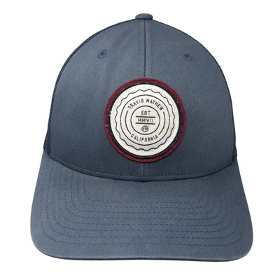 Travis Matthew California Trucker Cap Blue One Size Adjustable 6 Panel Mesh Back