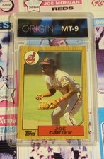 Graded Mint 9 Topps Tiffany 1987 Topps - Joe Carter #220 Tiffany Card Baseball 
