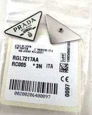 Prada 13ZS 14ZS Sunglasses Logo Replacement Parts Triangle Silver White New
