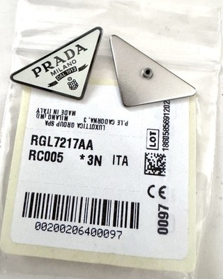 Prada 13ZS 14ZS Sunglasses Logo Replacement Parts Triangle Silver