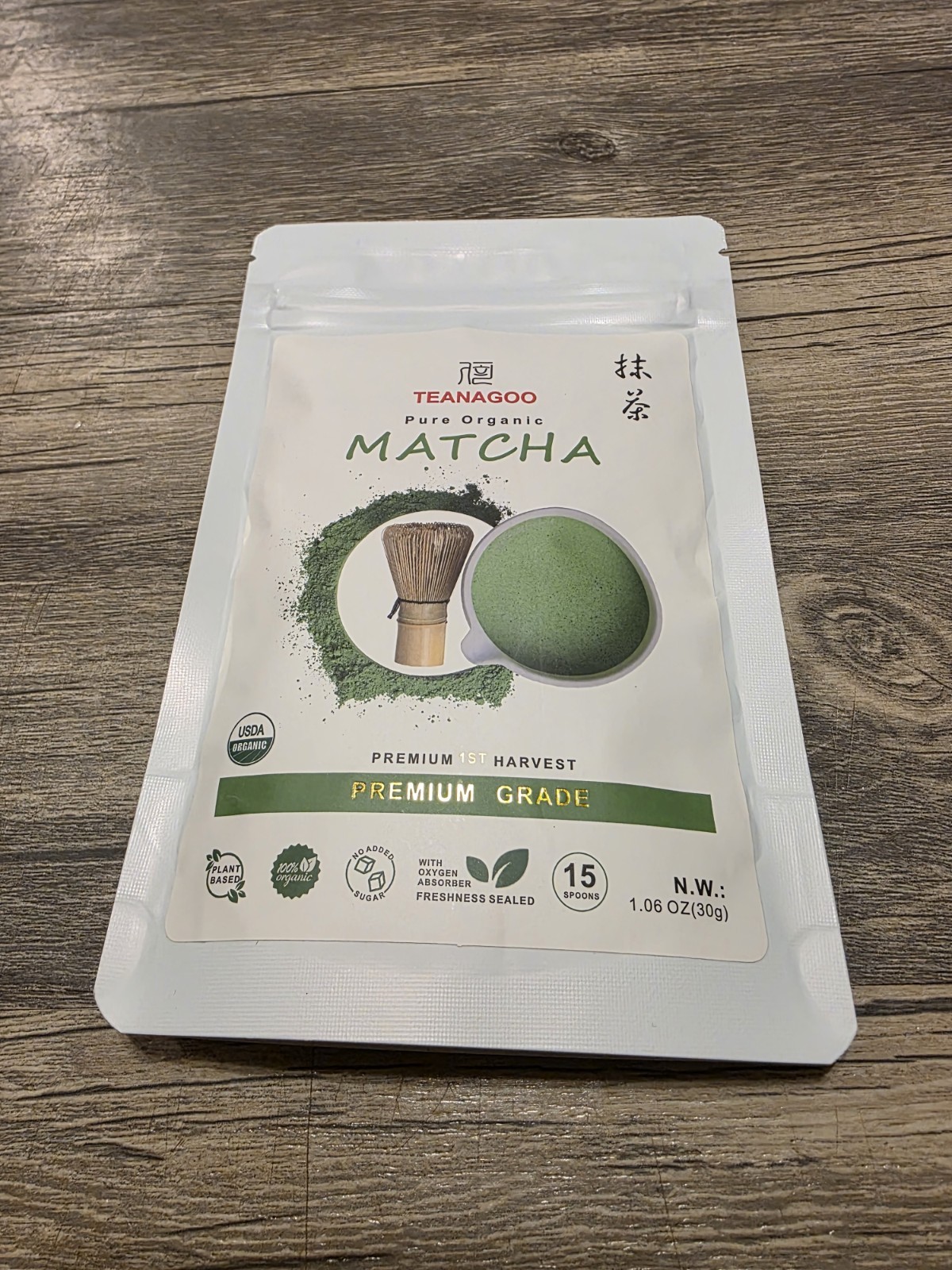 Nagoo Pure Organic Matcha, Premium Grade Green Tea Leaves, N