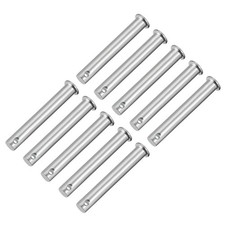 Unica foro Perni cerniera,10mm x 60mm testa piatta acciaio Zincato 10 pz