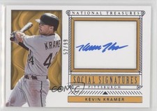 2019 Panini National Treasures Social Signatures 52/99 Kevin Kramer Auto 0s8b