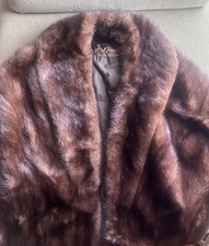 Vintage Luxury Brown Ranch Mink Stole Fur Shawl - Elegant - Lined