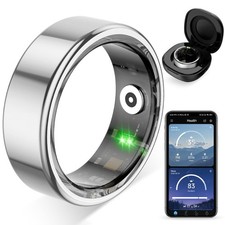 R02 Smart Ring, a Smart Ring for Women and Men, with a Charging case, Support...