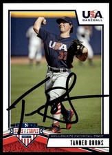 Tanner Burns 2019 Panini USA Stars & Stripes #15 Auto Autographed Signed Card