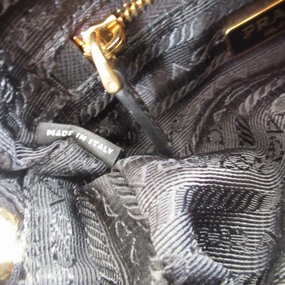 Prada Authentic Triangular Plate Pouch Black Deni… - image 7