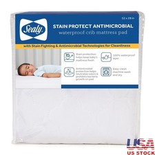 Antimicrobial Waterproof Crib Mattress Pad Stain Protection Soft Quilted Cover