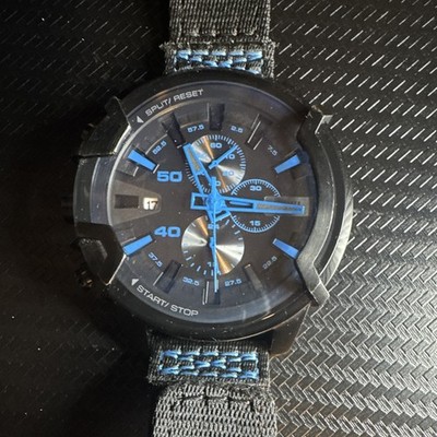 Diesel DZ4553 Men's Chronograph Quartz Date 57mm Nylon Strap Needs Battery