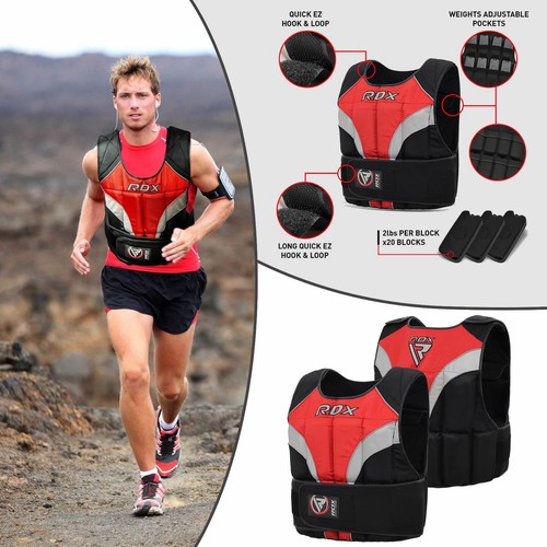 RDX 20KG Adjustabe Weighted Vest Weight Loss Removable Running Gym