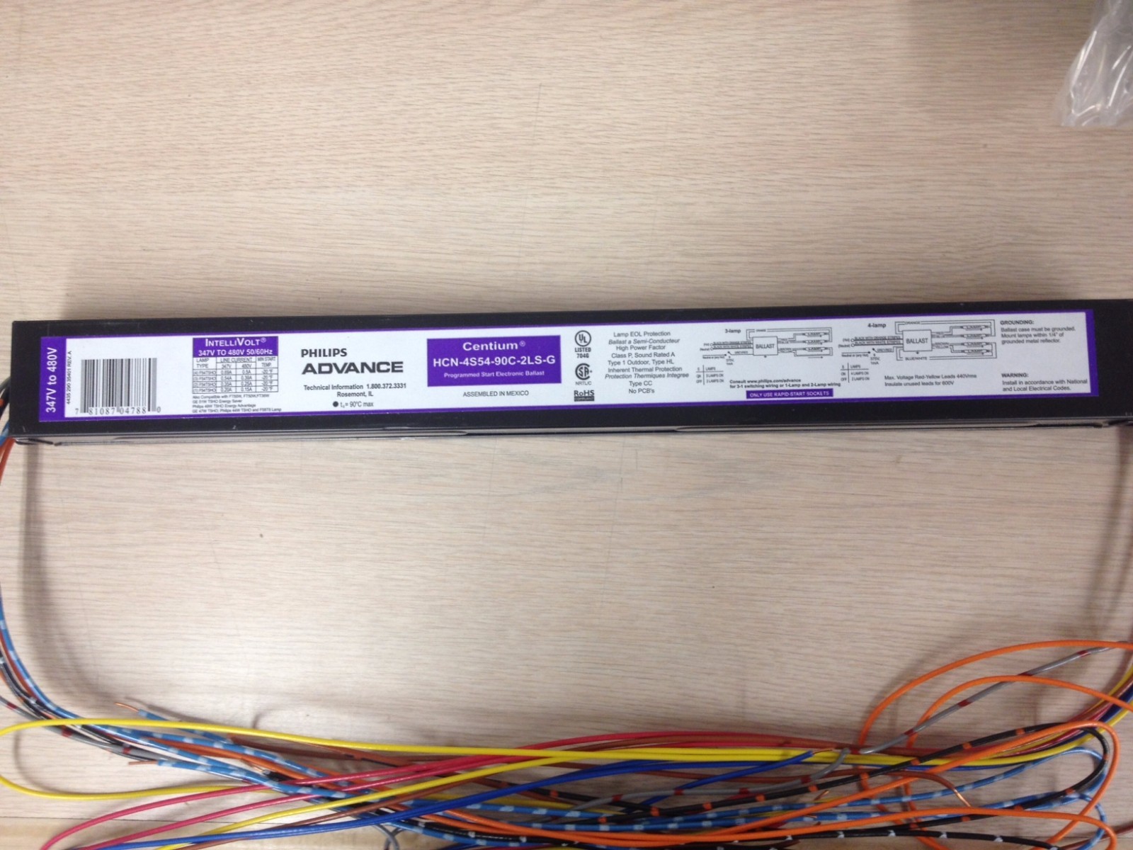 10 ADVANCE 04787 HCN4S5490C2LSG 347480V ELECTRONIC BALLAST FOR (14) F54T5HO eBay