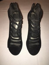 Stuart Weitzman 10 Black Marie Strappy Shoes New Without Box