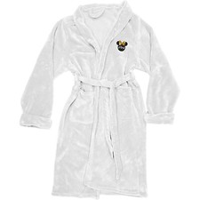 NEW Disney Minnie Mouse White "Hers" Bathrobe Lounge Sleep Robe - One Size