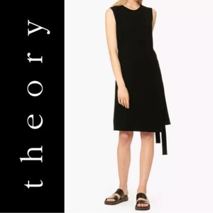 black tie wrap dress
