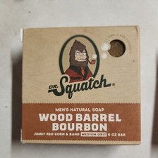 Dr Squatch WOOD BARREL BOURBON 5 oz Everyday Use Made in USA Men's Natural Soap