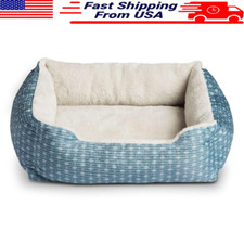 Cozy Small Dog Cat Bed Soft Sleep Area Bolstered Walls Machine Washable New