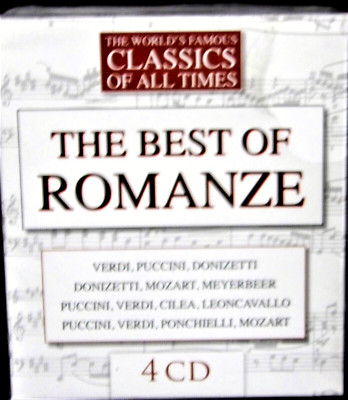 The Best of ROMANZE, New 4 CDS  Box,  Mozart, Verdi,Puccini,Ponchielli Classical