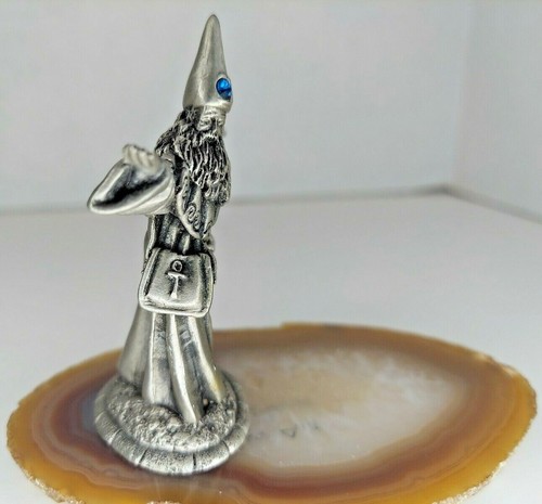 Wizard atop an Agate Base 1.75"ish Tall New Age ©Hudson - Bild 2 von 7