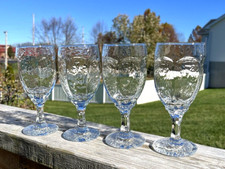 Libbey Chivalry Clear Textured Red Wine Goblets, Glasses, 6 .25" Tall, Set of 4