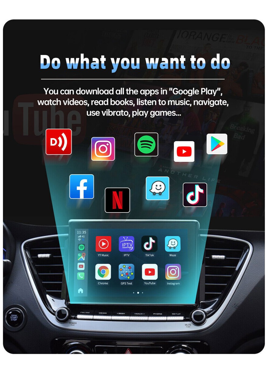 4+64GB Carplay Ai Box Multimedia Wireless Android Auto Android 11