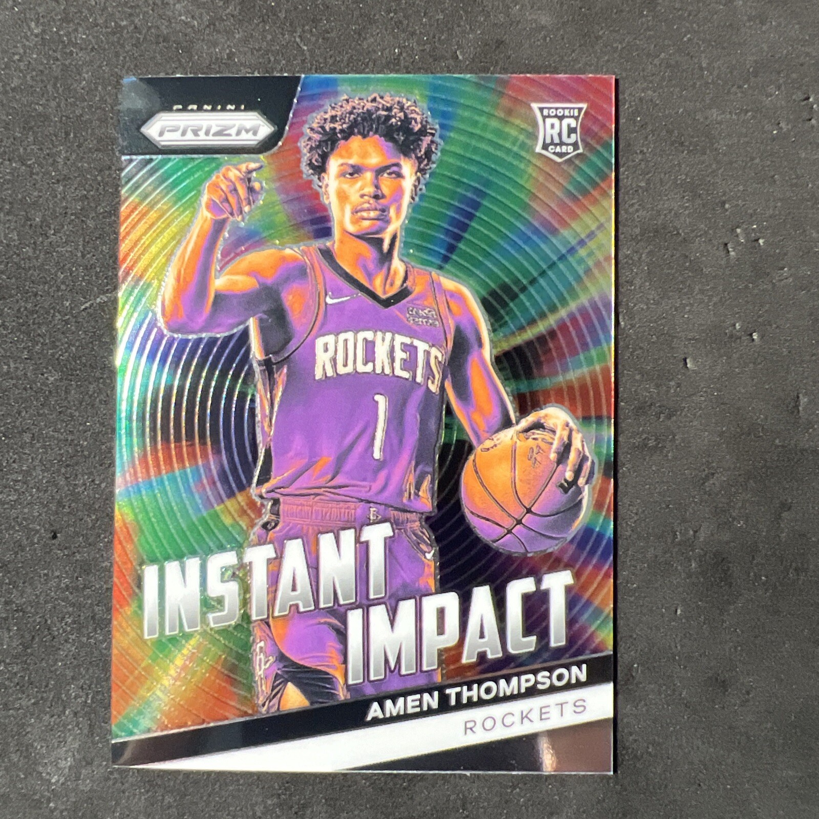 2023-24 Panini Prizm - Instant Impact Silver Prizm #18 Amen Thompson (RC)