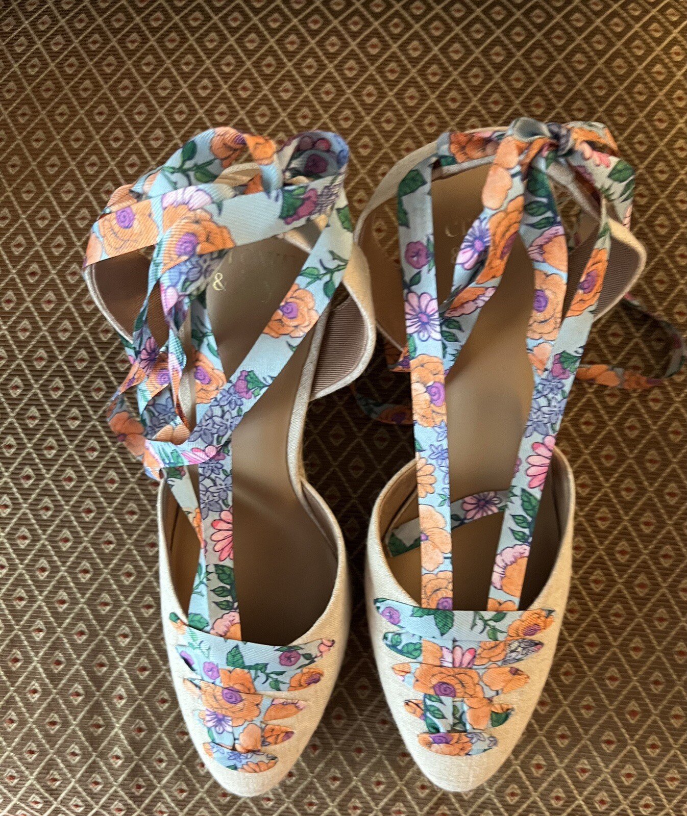 espadrilles wedges sandals size 10-image