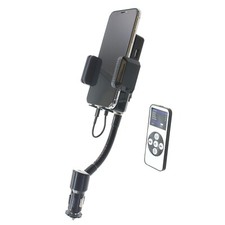 Car Mount FM Transmitter Charger Holder USB Port Swivel DC for Cell Phones